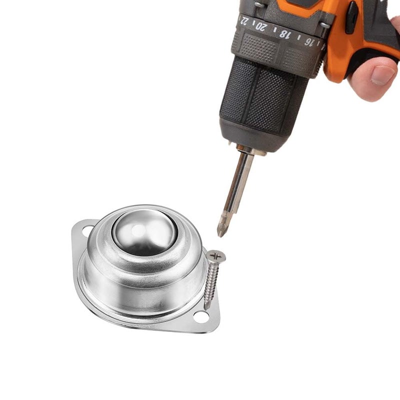 YDKOEDD 40PCS 1'' Carbon Steel Round Ball Transfer Unit, 360 Rotation Universal Ball Casters 400Lbs for Conveyor, Roller Stand, Transmission - Image 5
